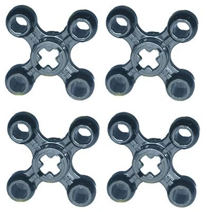 Mattone Lego mancante 32072 nero x 4 manopole Technic ruota - Foto 1 di 2