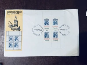 Australia 1978 FDC 50th Anniversary National Stamp Week FREMANTAL W.A POSTMARK - Picture 1 of 2