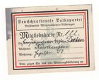 Alter Partei Ausweis Wilhelmshaven Rüstringen DN Volkspartei 30iger Jahre (2)