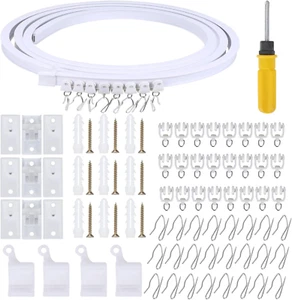 Binario Curvo per Tende a Soffitto 5M Binario per Tenda Scorrevole a Soffitto Bi - Foto 1 di 12