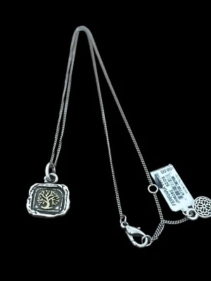 Collar Roble Virtud Brighton Ferrara - Dos Tonos - Forma Cuadrada - Cadena Fina Foto 1 de 3