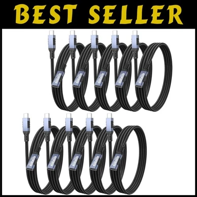 USB C Extension Cable 3ft 10-Pack - 20Gbps Data Transfer - Image 1 of 4