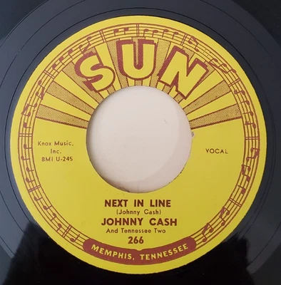 Johnny Cash NEXT IN LINE / DON'T MAKE ME GO (ROCKABILLY) #266 PLAYS VG+ TO VG++ Foto 1 de 4