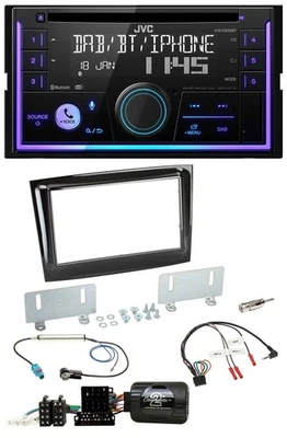 JVC Lenkrad USB 2DIN DAB Bluetooth CD Autoradio für Fiat Doblo VDO ab 2015 piano - Bild 1 von 4