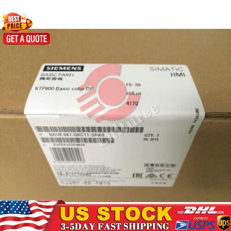 1 New Siemens 6AV6647-0AC11-3AX0 SIMATIC HMI KTP600 6" Panel 6AV6 647-0AC11-3AX0 - Image 1 of 1