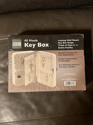 STORE HOUSE  48 Hook Metal Key Storage Box Locking Wall Mount NEW - Image 1 of 4