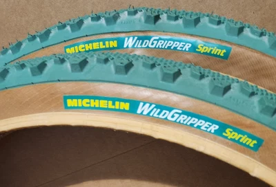 Pair of NOS Vintage Michelin Wildgripper SPRINT 26 X 2.1 fold MTB tires, NICE! - Image 1 of 4