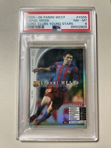 2005-06 Panini WCCF Lionel Messi Rookie Card Refractor Barcelona Argentina PSA8 - Picture 1 of 2