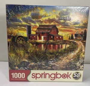 NIB Jim Hanson Memories Past 1000 Pcs Jigsaw Puzzle Springbok Barn Farm Tractor - Picture 1 of 11