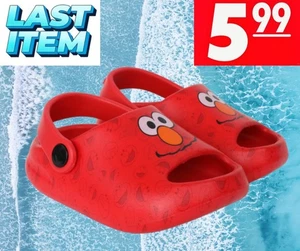 SESAME STREET Baby Boys Size 4 Elmo Comfort Clog Sandals • Red - Picture 1 of 18