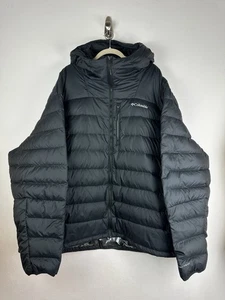 NWT Columbia Autumn Park II Down 650 Hooded Jacket Black Men’s 6X Omni-Heat - Picture 1 of 14