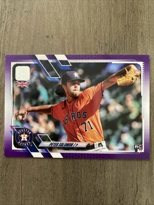 2021 Topps 70th UK Edition Peter Solomon Purple 67 /50 Astros Rookie Card RC - Image 1 of 2