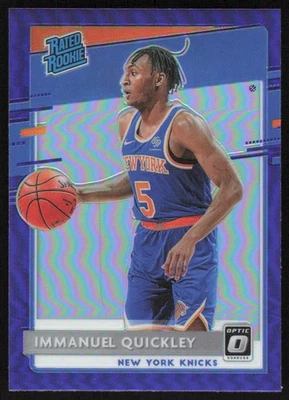 2020-21 Donruss Optic Rated Rookie Purple #175 Immanuel Quickley New York Knicks - Image 1 of 2