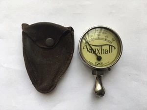 SELTEN C1930er-40er VINTAGE VAUXHALL AUTOS WERBUNG REIFENDRUCKANZEIGE & ETUI - Bild 1 von 5
