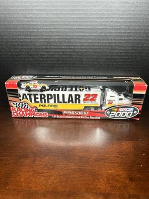 NASCAR 2000 Ward Burton #22 1/64 Caterpillar Transporter & Die-Cast Car – In Box - Image 1 of 4