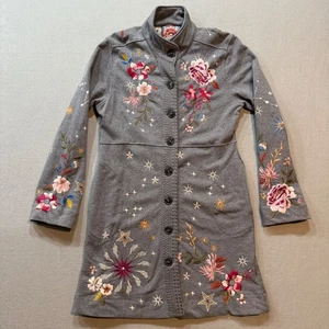 Johnny Was Boho Luxe Eclectic Whimsical Floral Celestial Coat Jacket Size S - Picture 1 of 15