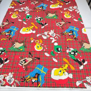 warner brothers quilting fabric cotton bugs bunny tasmanian devil tweety bird - Picture 1 of 12