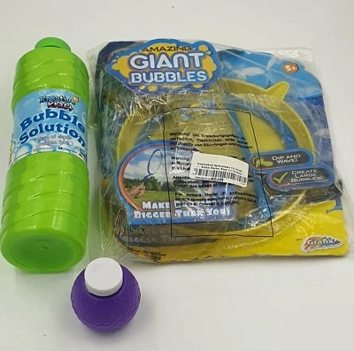 Seifenblasen Riesen Blasen Kit Outdoor Spielzeug + 1L Seife Solution Neu %%SALE% - Bild 1 von 4