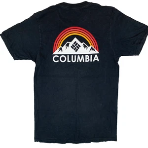 Columbia schwarzes kurzärmliges T-Shirt mit großem Logo Größe Herren Small S - Bild 1 von 13