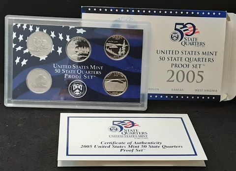 2005 U.S. MINT STATE QUARTERS PROOF SET - BOX/COA Cover