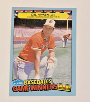 Cal Ripken Jr. 1987 Fleer Limited Edition Baseball's Game Winners #37 Box Set - Image 1 of 3