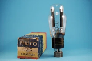 Philco 5U4G NOS Tubo Alimentazione Raddrizzatore Aspirazione Onda Completa Testato Nuovo con Scatola GZ31 - Foto 1 di 7