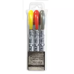 Tim Holtz Distress Halloween Pearlescent Crayon Set #3 TSHK81111 Limited Edition - Picture 1 of 2