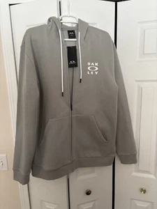 Oakley FZ Hoodie Full Zip Women’s XL NWT Stone Gray - Picture 1 of 10