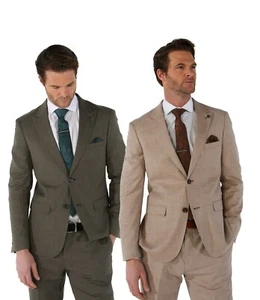 Men's Tailored Fit Plaid 3 PC Suit, Sold separately Set for Special Events - Picture 1 of 22