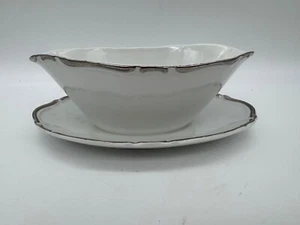 1960's Harmony House Fine China Gravy Boat Starlight Hand Painted Japan MCM - Picture 1 of 10