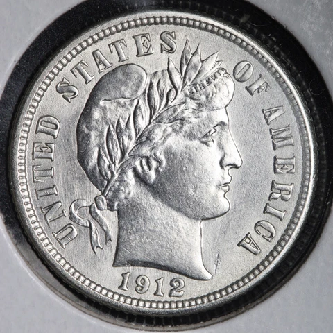 1912 Barber Silver Dime CHOICE BU *UNCIRCULATED* MS E538 GLB Cover