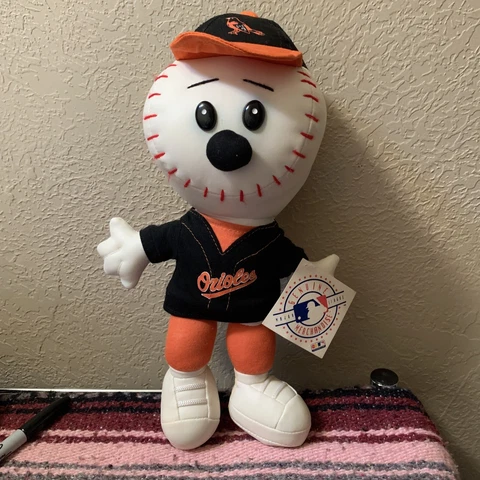 Nanco MLB Baseball Baltimore Orioles Stuffed Baseball Head On Uniformed Body Cover