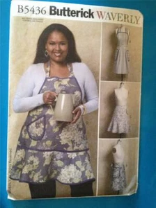 Butterick Sewing Pattern 5436 Ladies / Misses Waverly Four Aprons Uncut - Picture 1 of 2