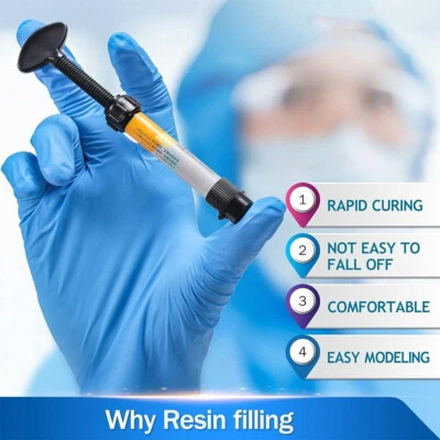  Teeth Resin Tooth Repair Dental Cement Cavity Filling Strong Repair Restoration - Image 1 of 4