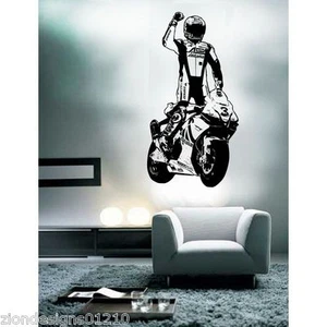 MAX BIAGGI WALL ART 02 motorcycle racer decal graphic adhesive UNIQUE - Picture 1 of 3
