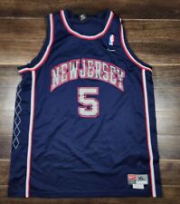 Men Sz XL NIKE NBA Basketball Vintage New Jersey Nets Jason Kidd #5 Sewn Jersey 