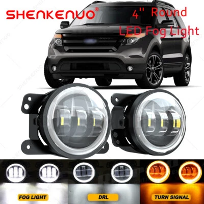 For 2011 2012 2013 2014 2015 Ford Explorer Clear Lens Fog Lights Bumper Lamps 2X - Image 1 of 4