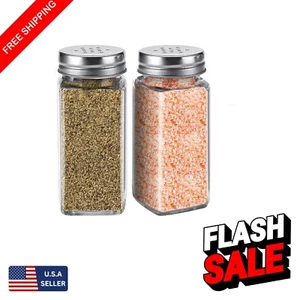 Elegant Glass Salt and Pepper Shakers Set – Perfect Farmhouse Kitchen Decor - Picture 1 of 9