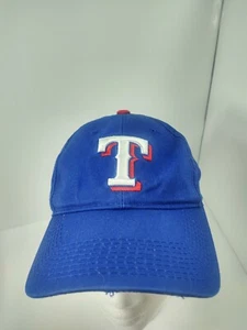 Texas Rangers Blue Baseball MLB Sports Hook Loop Baseball Cap Pre-owned - Picture 1 of 8