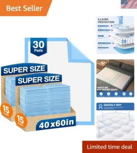 Bed Pads 40"X60" Disposable Chucks Pads for Adults Extra Large Underpads with... - Picture 1 of 9