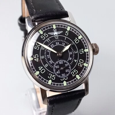 Reloj Pulsera Pobeda Vintage Reloj Mecánico Soviético Aviador Hombre Reloj Pulsera URSS Foto 1 de 4
