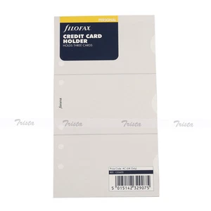 Filofax Personal Size Credit Card Holder Organiser Insert Refill -133603 - Picture 1 of 3