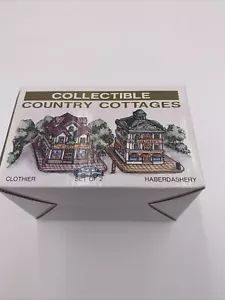 Vintage 1994 Ceramic Country Cottages miniature figurines Clothier&Haberdashery - Picture 1 of 3