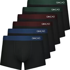 Qincao Men's Boxer Briefs, 6 Piece Pack, 6 Pack Boxer for Man-Premium Quality - Picture 1 of 5