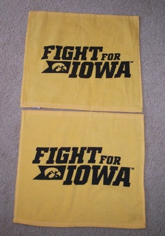 Iowa Hawkeyes Rally Towel- "Fight for Iowa" as shown- A pair of towels Cover