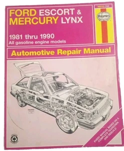 Haynes Repair Manual 1981 - 1990 Ford Escort and Mercury Lynx - Imagen 1 de 4