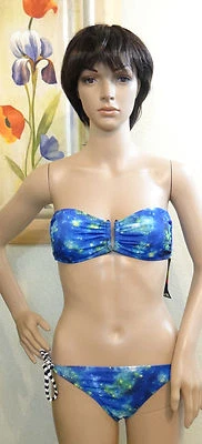 HURLEY azul/verde estrellas en el cielo corbata lateral natación parte inferior L&bandeau U hebilla superior, M Foto 1 de 4