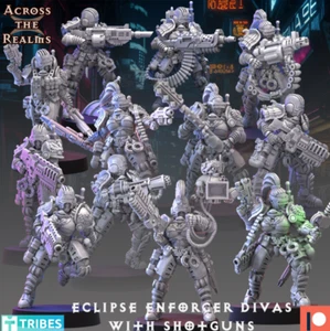 Eclipse Enforcer Divas with Shotguns x 12 (28mm) - Picture 1 of 1