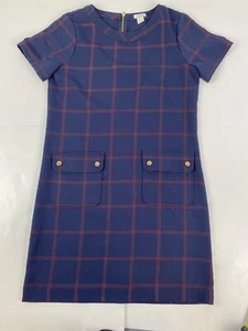 J CREW Women's Blue Career Day Afternoon Tea Dress Classic Styling Size 0 - Picture 1 of 8