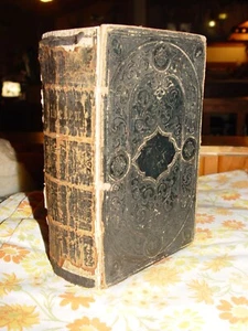 Bible 1859 Bibelen eller Den Hellige Skrift, Danish Language Knudson Family MN - Picture 1 of 9